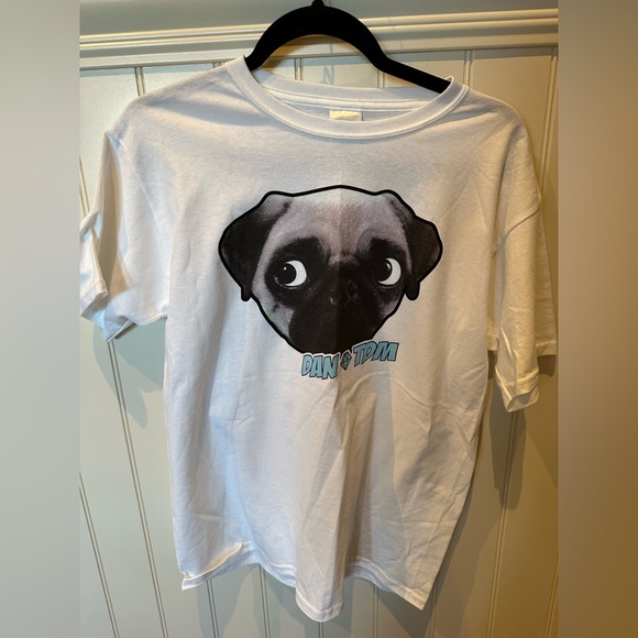 Gildan Other - GILDAN Boys Size Extra Large White & Black Short Sleeve Tee Shirt Dog Gr…